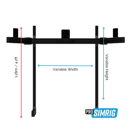 PRO SIMRIG Monitor Ständer Triple Monitor schwarz