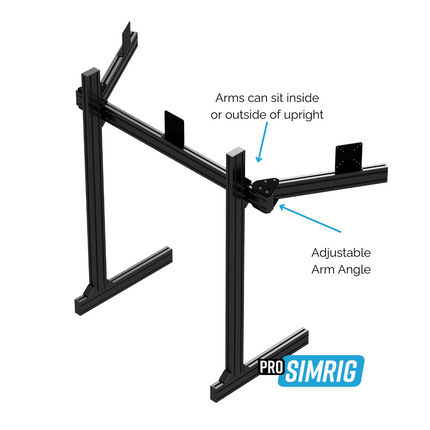 PRO SIMRIG Monitor Ständer Triple Monitor schwarz