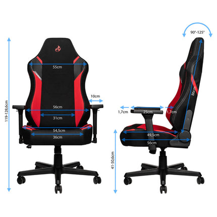 Nitro Concepts X1000 Gaming Chair - Inferno Red