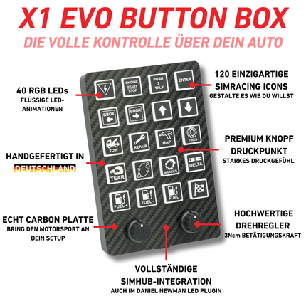 BoxOneRacing X1 Evo Simracing Button Box