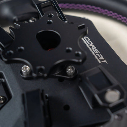 Conspit 310 APEX Steering Wheel, ARGB, 2.99" Display, Dual Paddles, Black, 310mm