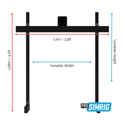 PRO SIMRIG Monitor Stand Single Monitor from 32.5", black
