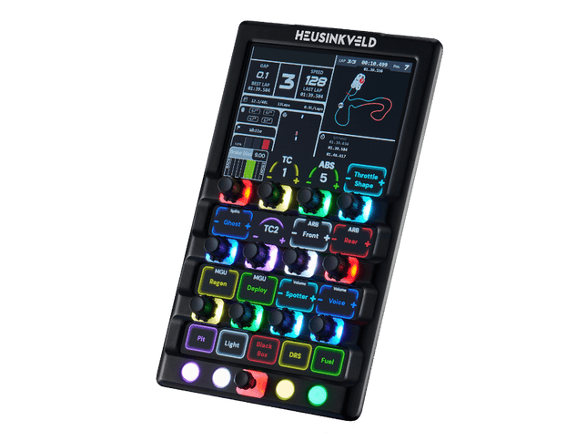 Heusinkveld DisplayDash Simracing Dashboard mit Touchscreen, Drehreglern und RGB-LEDs