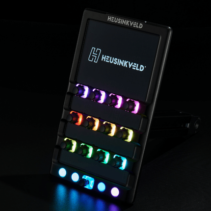 Heusinkveld DisplayDash Simracing Dashboard mit Touchscreen, Drehreglern und RGB-LEDs