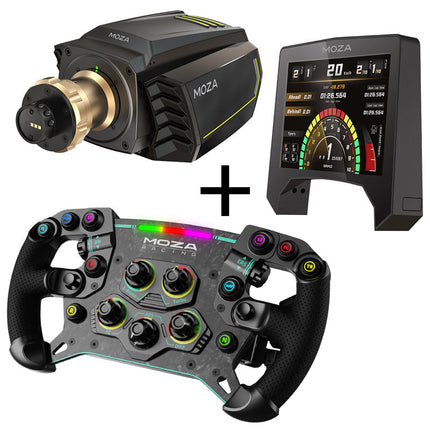 MOZA R16 Wheelbase + GS V2 GT-Lenkrad + RM Dashboard Bundle