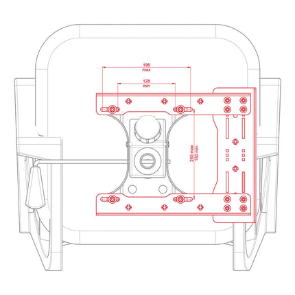 VIRPIL Controls Chair Mount Collective Base Adapter - schwarz
