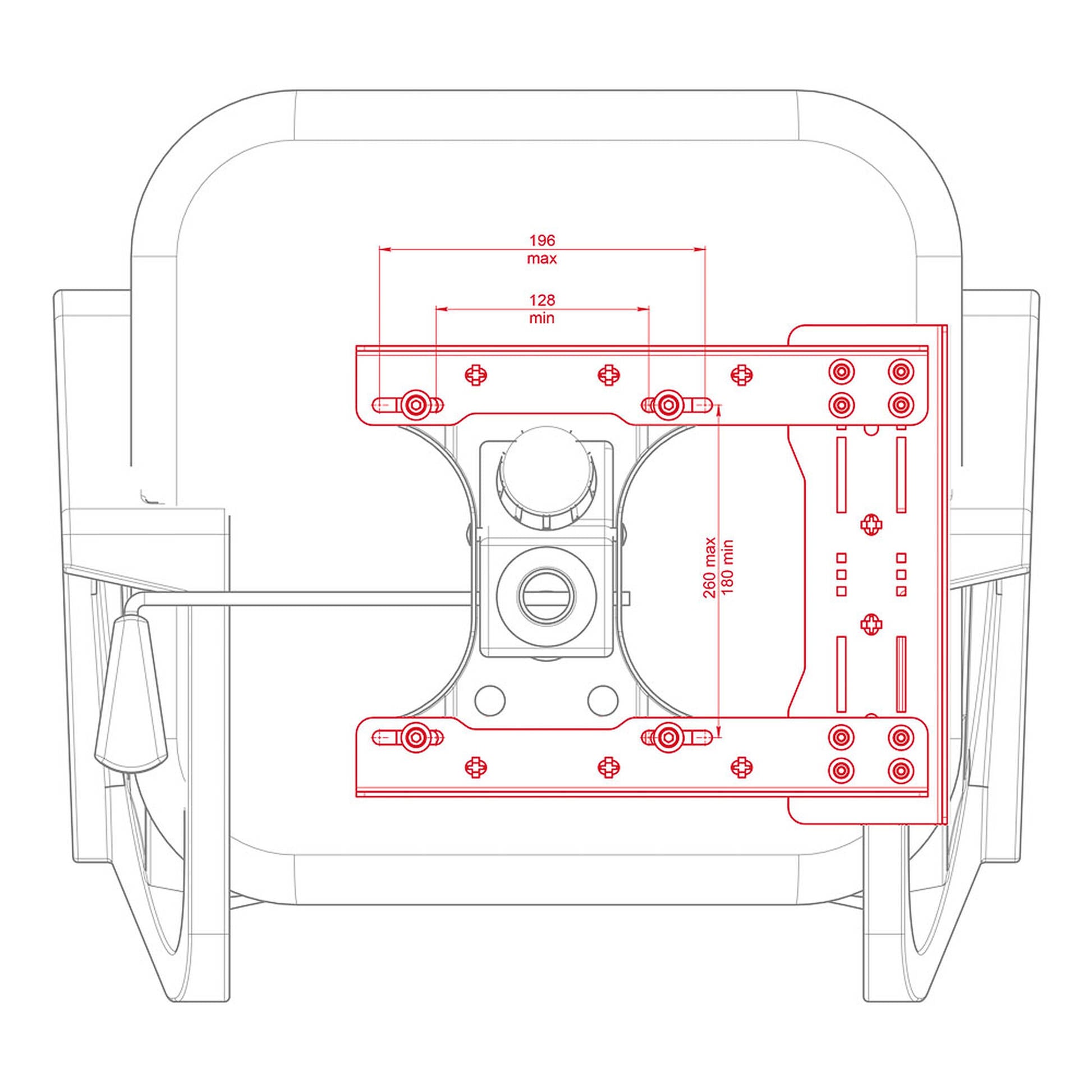 VIRPIL Controls Chair Mount Collective Base Adapter - schwarz – simracer