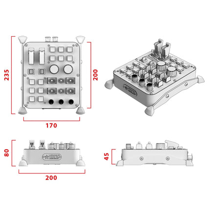 VIRPIL Controls Universal Control Panel #1, RGB, 27 Steuerelemente, schwarz