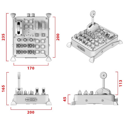 VIRPIL Controls Universal Control Panel #2, RGB , 24 Steuerelemente, schwarz