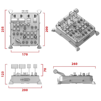 Virpil Controls Universal Control Panel #3, RGB , 30 Steuerelemente, schwarz