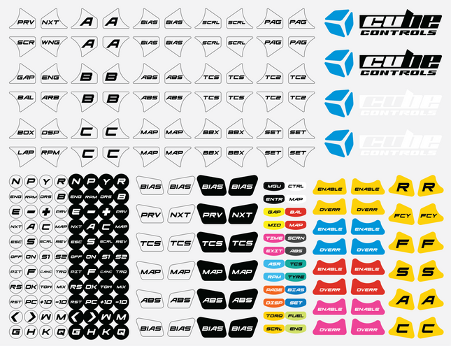 Cube Controls Stickers F-PRO