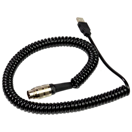 Ascher Racing Spiralkabel USB auf Binder Konnektor, 0,5m - simracer